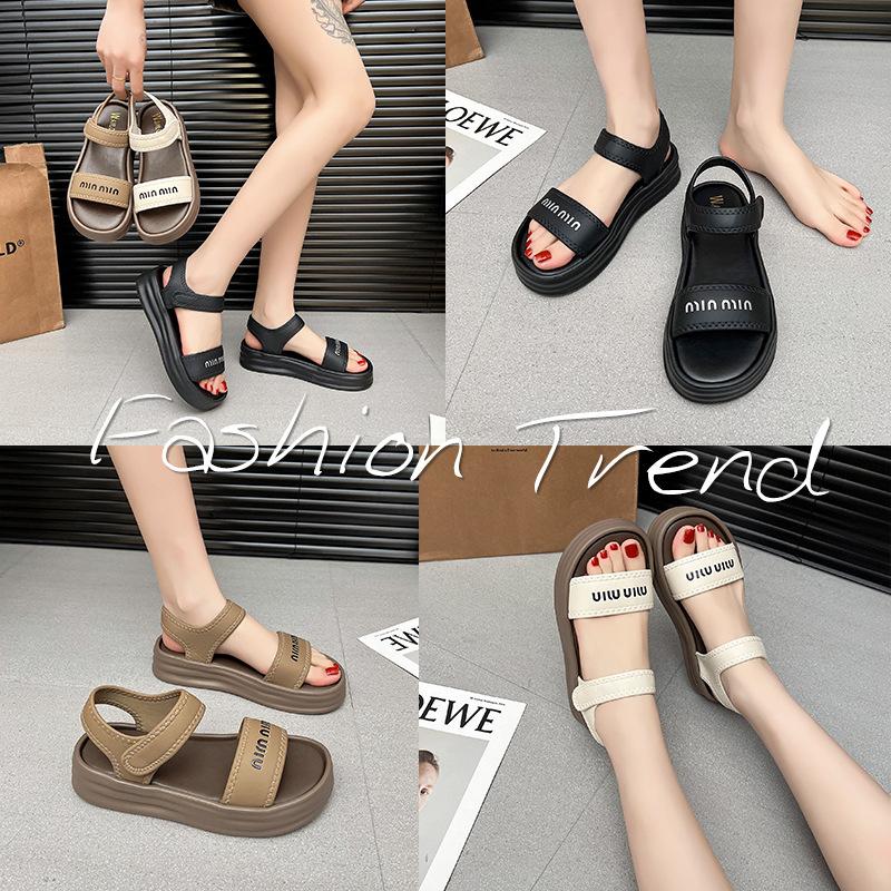 Nieuwe sportsandalen dames zomer plateau met rok klittenband casual dames strandsandalen