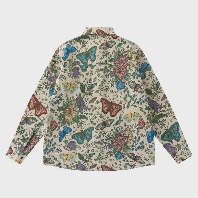 Ami Khaki Ethnic Oversize Butterfly Shirt – Unisex Style