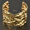 17KM 1 BUC Bratari Exquisite Clasice Larg Deschise Pentru Femei Punk Hip Hop Culoare Aurie Textura Neregulata Bratara Manseta Bijuterii Minimaliste Cadouri