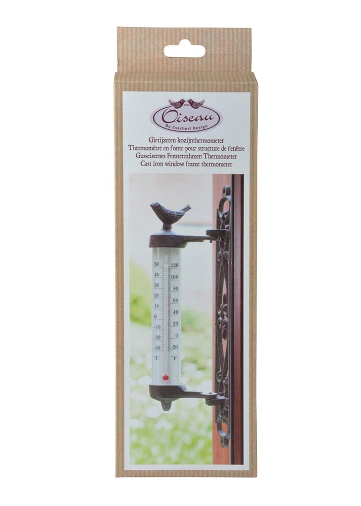 Cast Iron Bird Wall Thermometer