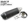 Universal Motorcycle Exhaust Pipe 51mm DB Killer Escape Moto Racing Modified Pit Bike For Kawasaki Z650 Ninja400 Versys 650 MT09