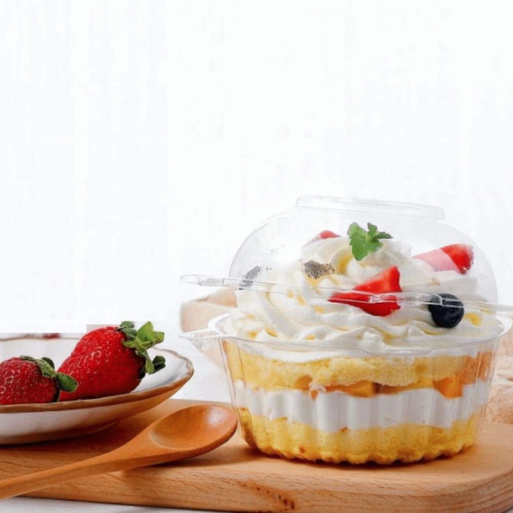 Oil-proof Transparent Dessert Boxes No Leakage Cat Head Cake Box for 100pcs Wedding