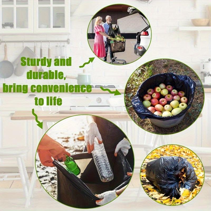 50pcs Black Plastic Bag with Handle Black Supermarket Shopping Bag Black T-shirt Shopping Bag