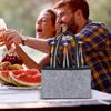 Washable Wine Bottle Carrier with Handle Wine Tote Bag Wine Bottle Holder Bag Camping
