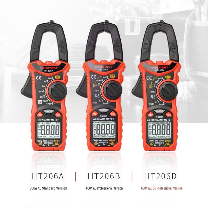 HT206D Smart Digital Clamp Meter - AC/DC Multimeter & Leakage Current Tester