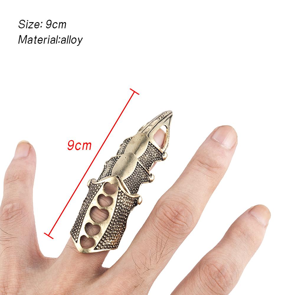 Mode Gotischer Rollenverbindungs-Rüstungs-Knöchel Metall Vollfingerring Silber Gold DIY-Ringe Für Mädchen Großhandel