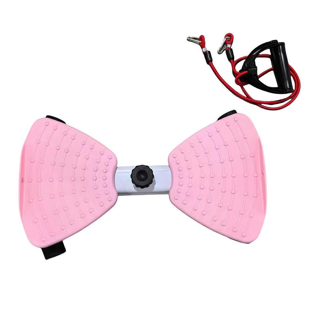 Waist Twisters with Resistance Bands Nonslip Waist Sculptor Twisters Core Workouts Waist Twist Board Machine for Men Women Pink Color