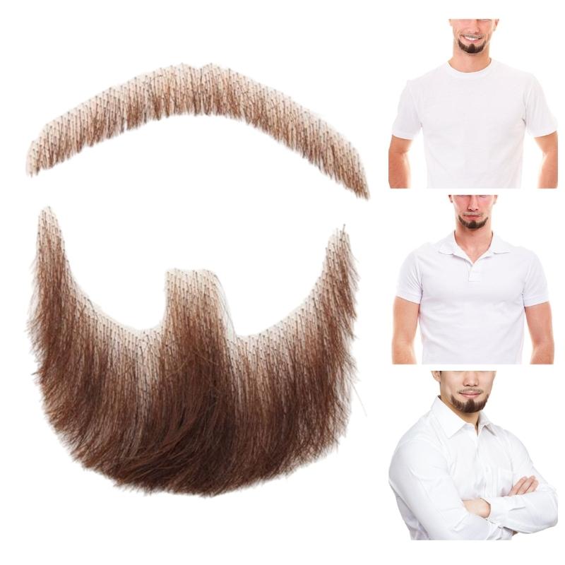 Falsche Bärte Realistischer Kostüm Bart Künstlicher Bart Falscher Schnurrbart Halloween Cosplay Bart