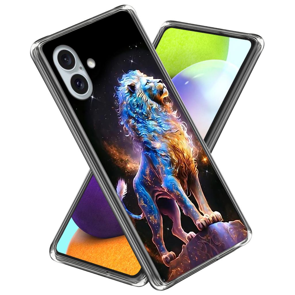 For iPhone 16 Plus Case Pattern Printed Shockproof TPU Phone Cover