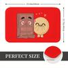 1pc Non-slip Doormat Bath Mat Choco And Pancake Couples Love Balcony Carpet Welcome Rug Indoor Decor Christmas Decor Xmas