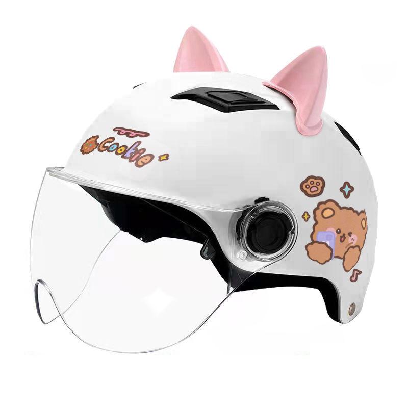 Cat Ears Electric Car Helmet Men and Women Half Helmet