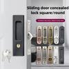 Black Sliding Door Lock with Key Durable Security for Indoor Use - Balcony Kitchen Bathroom Mobile Hook Handle