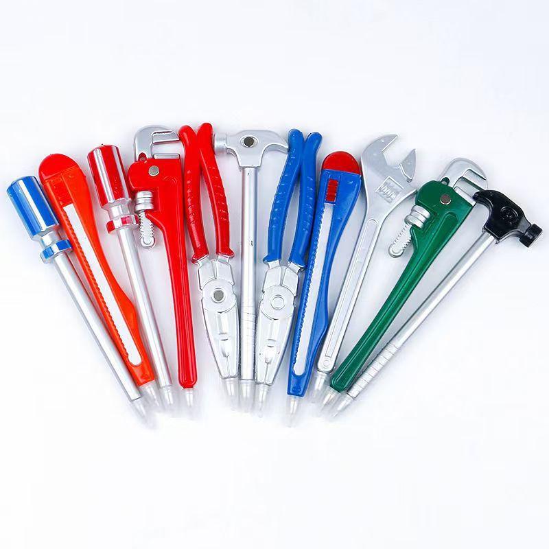 

3Pcs Simulation Hardware Tool Ballpoint Pen Creative Vise Hammer Hand Knife Shaped Stationery Office School Daily Supplies