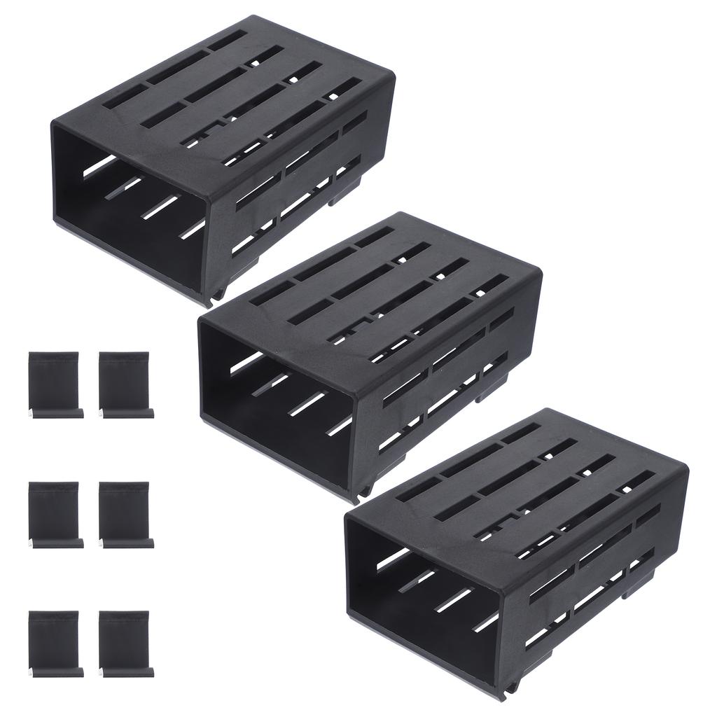 3 Pcs White Aquarium Plant Holder with Holes Professional Practical Pot For Plants Aquarium Fish Tank Plant Stand for Aquatic