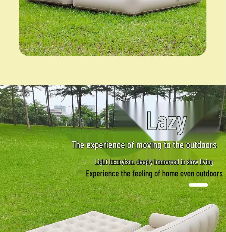 Outdoor Inflatable Sofa Recliner - Portable Air Mattress & Patio Furniture