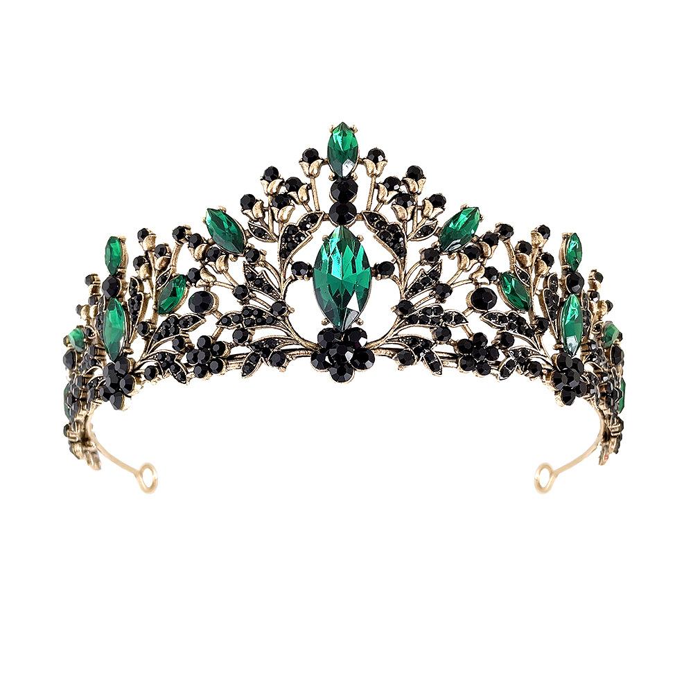 Korean Alloy Rhinestone Bridal Crown Marquise Rhinestone Princess Crown Wedding Dress Accessories Bridal Tiara