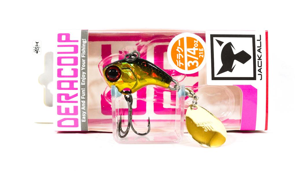 Jackall Deracoup 3/4 Oz Spin Tail Sinking Lure HL Gold Black (4871)