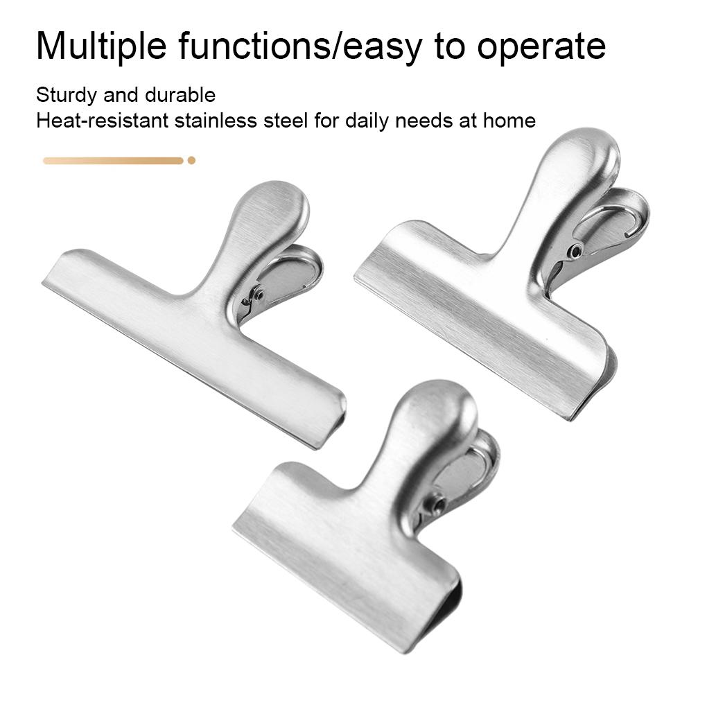 SteelFood Heat Clips Stainless Strong Kitchen Sealing Document MetalClipsBag GradeSilver Resisting Durable WaterProof