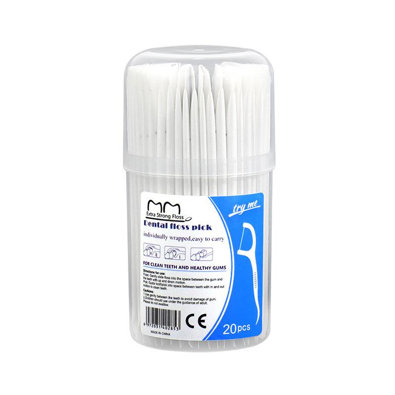 20 Individually Packaged Disposable Dental Floss Sticks