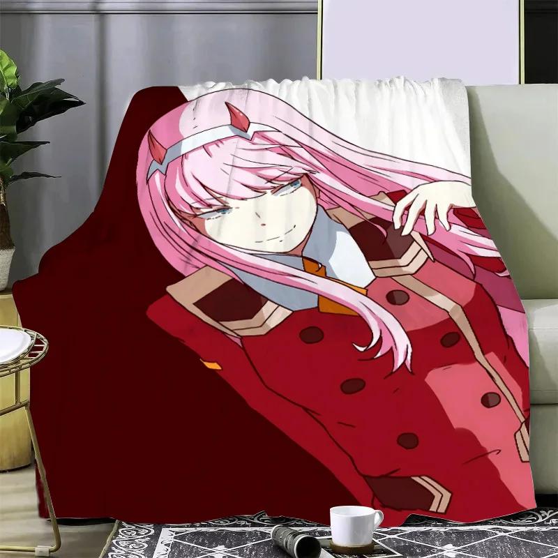 Sexy Girl ZERO TWO DARLING Printed Blanket Picnic Blankets Warm Blanket Soft and Comfortable Blanket Home Travel Birthday Gifts
