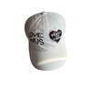 Fashion Korean Love Letter Embroidery Baseball Cap Women's Spring and Summer New Street Versatile Soft Top Show Face Little Couple Cap