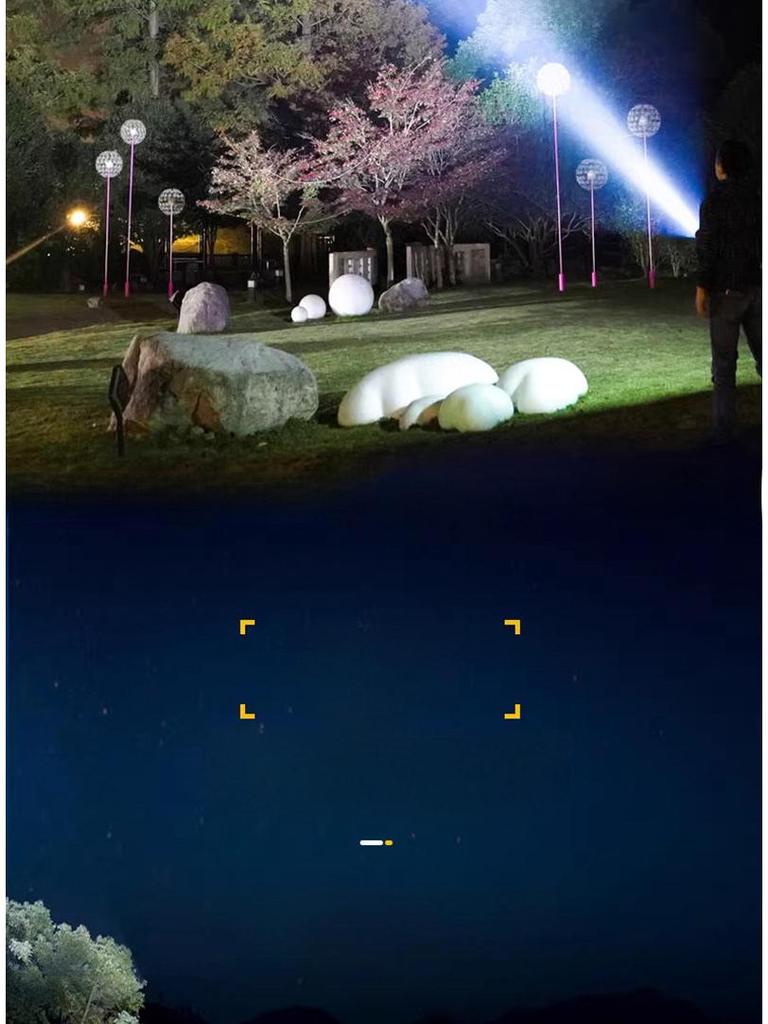 Niyang Super Bright Rechargeable Three-Eyed Long-Range Flashlight