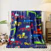 Boys Excavator Tractor Truck Throw Blanket bedroom Blanket for Livingroom Couch lunch break Soft throw for Friend's festival Gift