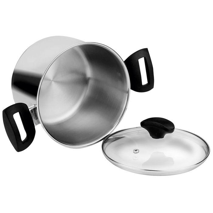 Casserole - FAGOR - Alaia - 20 Cm - Acier Inox - Couvercle En Verre - Induction