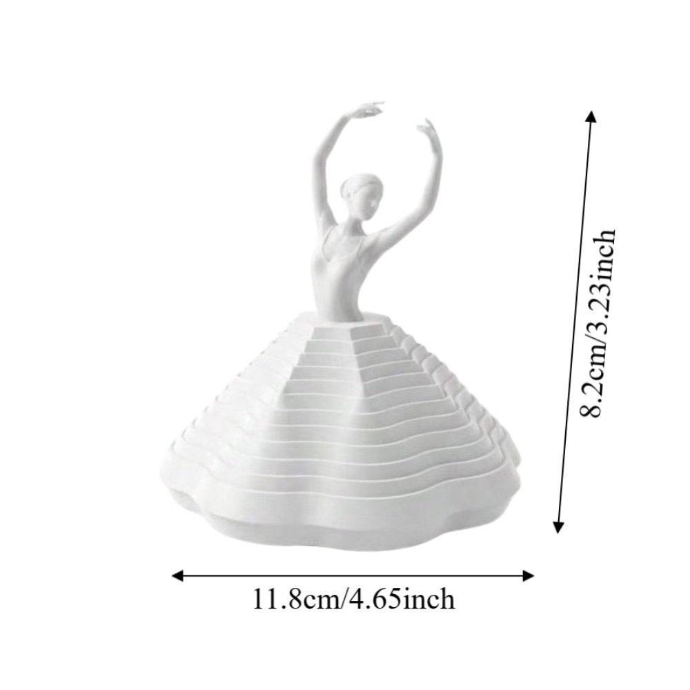 PLA Plastic Spinning Girl Statue Handicrafts Rotating Ballet Ornaments Living Room Party Decor