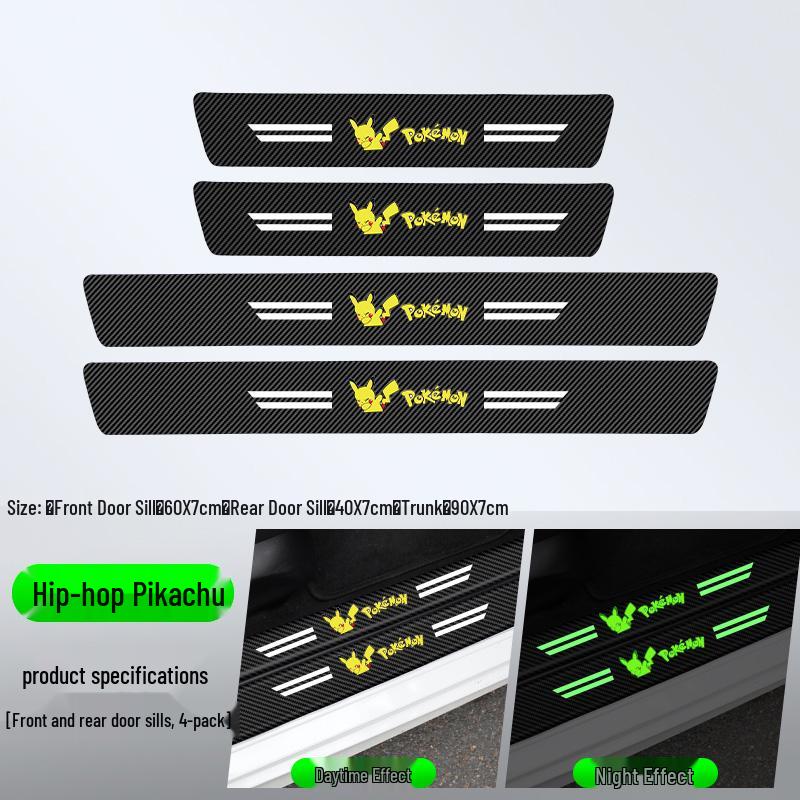 Compatible Door Sill Trim and Protective Anti-Stepping Stickers for Haval H6, M6, H9, Big Dog, First Love, and F7 - Glow-in-the-Dark Option Available.