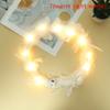 Led Feather Wreath Crown Light-Up Luminous Headdress For Women Girls Wedding Christmas Glow Party Decoration