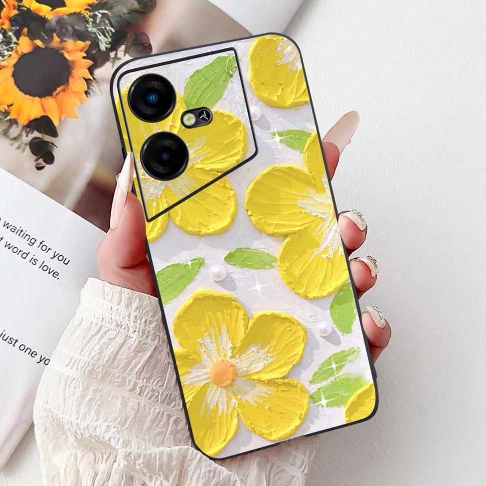 6,82'' Für Techno Pova Neo3 LH6n Rückabdeckung Für Tecno Pova Neo 3 Hülle Silikon Luxus Mode Niedliche Cartoon Katze Stoßfest Funda