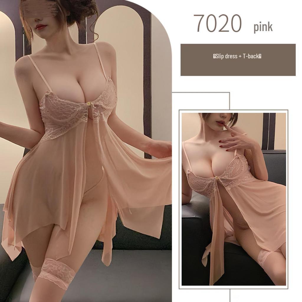 Women's Lace Push-up Lingerie - Sexy Strappy See-through Plus Size Pajamas