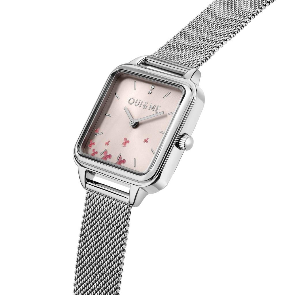 Oui & Me Orologio da Donna Harmonie Acciaio Inossidabile Maglia Quadrante Oro Rosa Quarzo ME010385