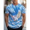 Cloud Cave Pattern T-Shirt For Men Volcanic Erupt 3D Printed Tees