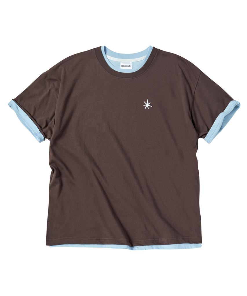 Eontaiteulseoul Untitled Layered Crop Short Sleeve Brown