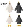 Tuta Intera da Anatra per Bambini Costume Divertente da Oca Bambini Adulti, Pigiama Animale con Cappuccio Pigiama, Coperta Indossabile in Morbido Peluche, Cosplay di Halloween Bambino