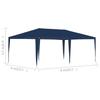 VidaXL Tente de réception 4x6 m bleu 48504