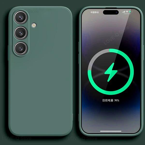 

Для S24 S23 S22 Ultra Чехлы Жидкий силиконовый чехол Для Samsung Galaxy S24 S23 S22 Ultra Plus S24Ultra Чехлы Чехлы Аксессуары For Samsung Galaxy S22+ темно-зеленого