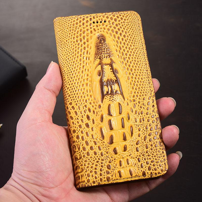 Luxury Genuine Leather Phone Case for Xiaomi Poco X Series - X8 X7 X6 X5 X4 X3 Pro Max Neo NFC GT 5G Crocodile Head