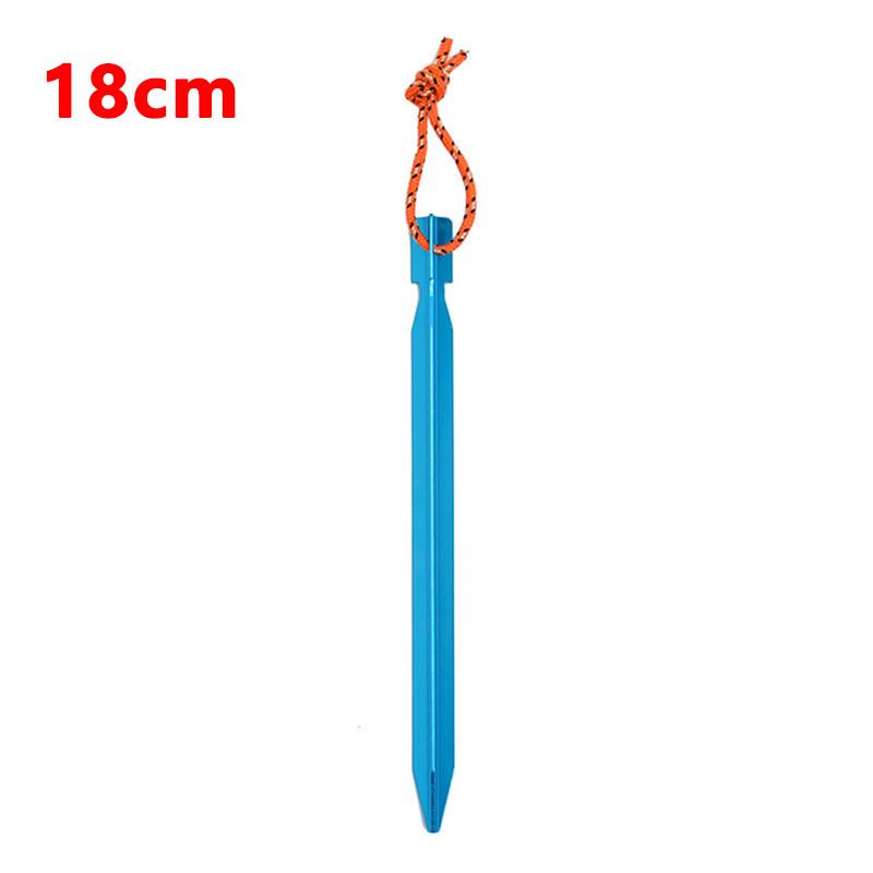 

Junkaiwei Outdoor Ultralight Aluminum Tent Peg 18cm with Rope
