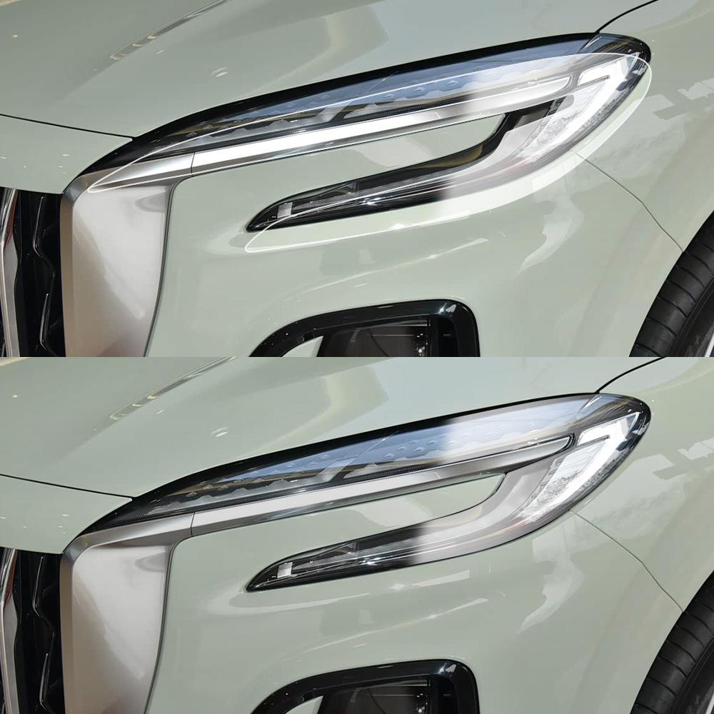 High-Gloss Smoke Black TPU Headlight Protective Film for HONGQI HS3 2026-2026 Pre-Cut PPF Anti-Scratch Vinyl Wrap Film Kit