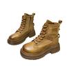 Martin boots female neutral wind 2025 spring and autumn new popular round head retro tooling boots single boots thin velvet thick-soled short boots
