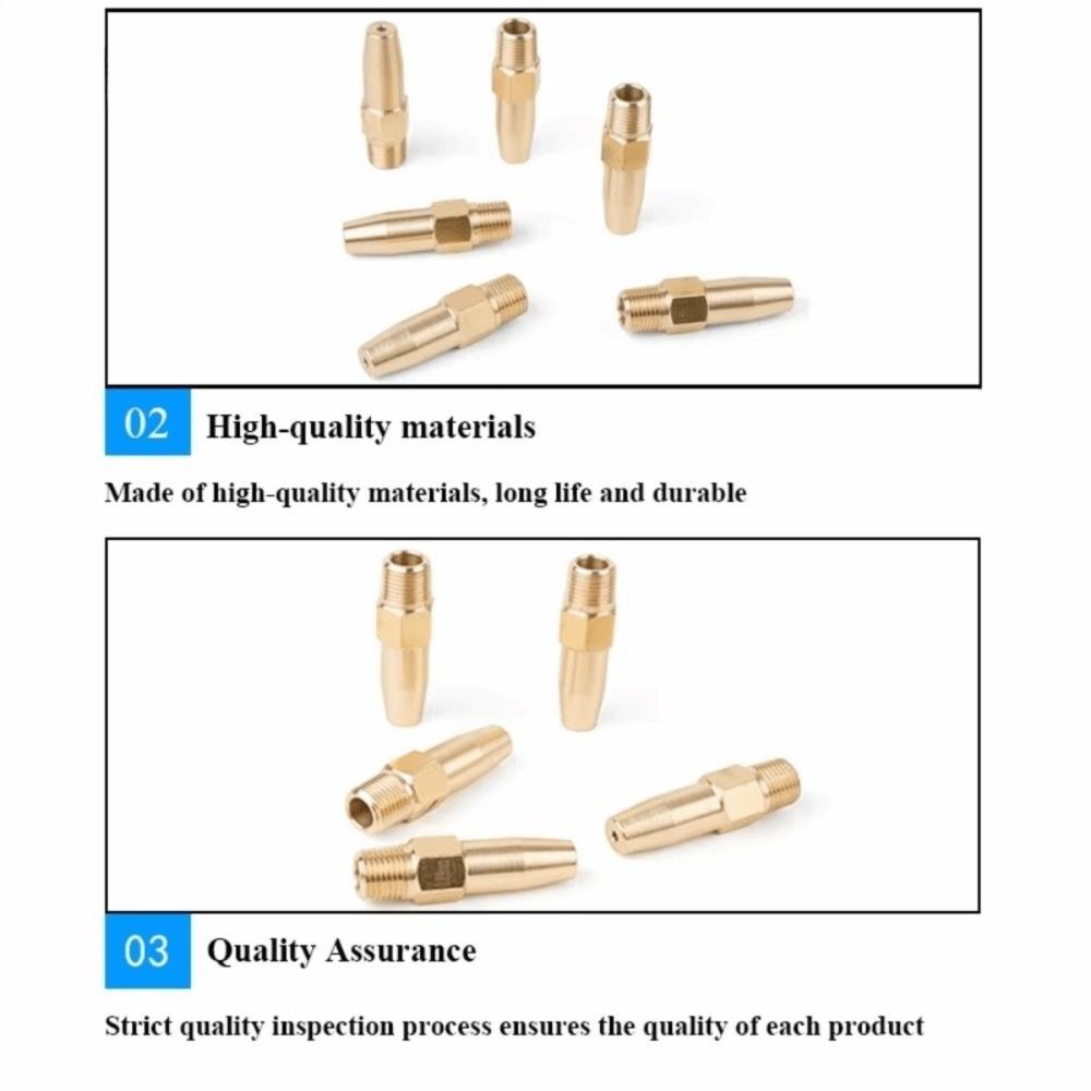 Ruby Orifice Water Jet Cutting Nozzle Solid Stream Brass Water Jet Nozzle Edge Cutting