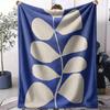 Black Abstract Plant Throw Soft Flannel AC Blanket Lightweight Summer Nap Throw Cozy  Blanket for Sofa Bed Travel Home