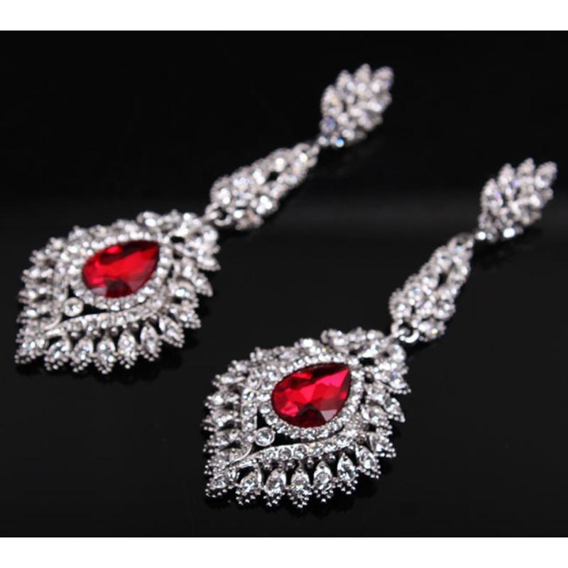 Gemstones Full Of Diamonds Alloy Earrings Fashion Earrings Exaggerated Women'S Dress Dinner Accessories