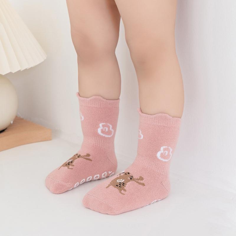 Kids Non-Slip Socks Cute Cartoon Pattern Toddler Boys Girls Children's Floor Socks Comfortable Cotton Socks for Infant Newborn