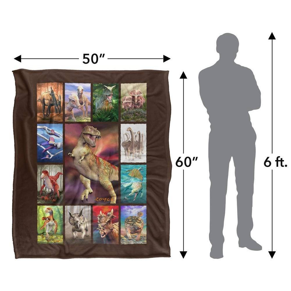 Royce McClure Silky Dino Mosaic Supersoft Blanket