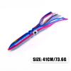 Calamar Blando Luminoso Grande de 17,5 cm-41 cm para Pesca en el Mar Falda de Calamar Pulpo Pesca de Arrastre Señuelos para Atún Aparejos de Pesca en Agua Salada