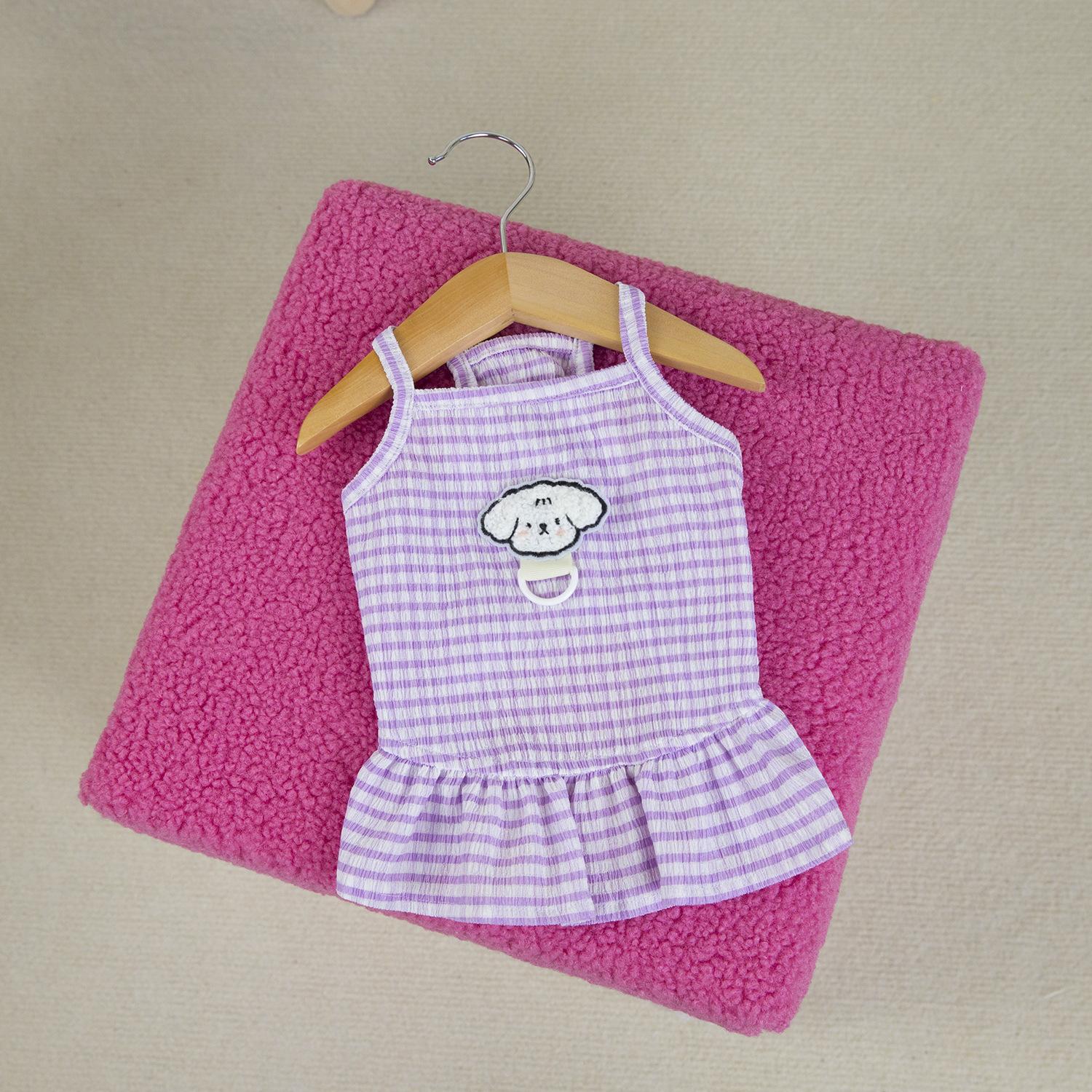 

Питомец Тедди Померанский Маленький Щенок Собака Одежда Весна и Лето Легкий Дышащий Комбинезон Юбка Принцессы XXL фиолетовый